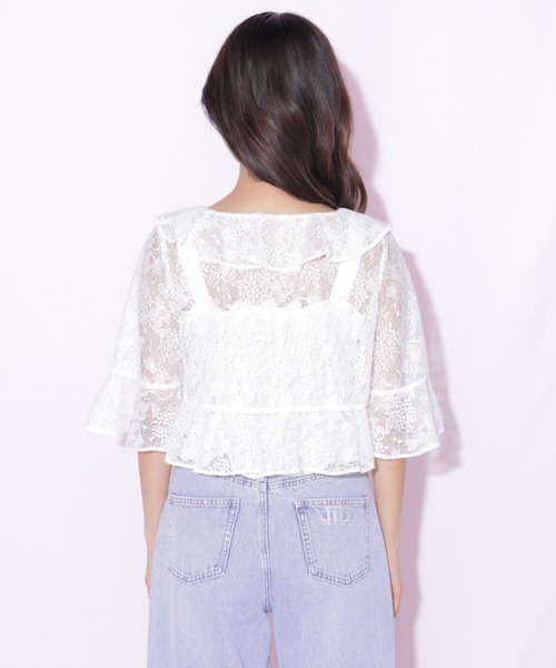 JILL by JILL STUART(ジルバイジルスチュアート)の「シアーブラウスアンサンブル(シャツ/ブラウス・レディース・ホワイト系その他/ブルー/ピンク・FREE)」の11枚目の写真