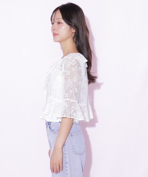 JILL by JILL STUART(ジルバイジルスチュアート)の「シアーブラウスアンサンブル(シャツ/ブラウス・レディース・ホワイト系その他/ブルー/ピンク・FREE)」の10枚目の写真