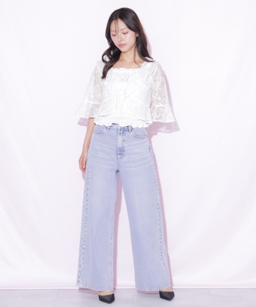 JILL by JILL STUART(ジルバイジルスチュアート)の「シアーブラウスアンサンブル(シャツ/ブラウス・レディース・ホワイト系その他/ブルー/ピンク・FREE)」の14枚目の写真