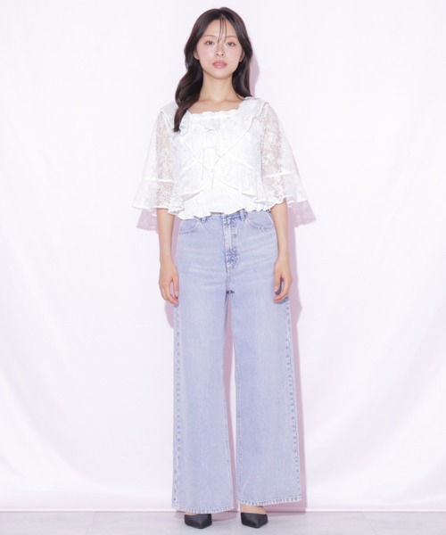 JILL by JILL STUART(ジルバイジルスチュアート)の「シアーブラウスアンサンブル(シャツ/ブラウス・レディース・ホワイト系その他/ブルー/ピンク・FREE)」の12枚目の写真