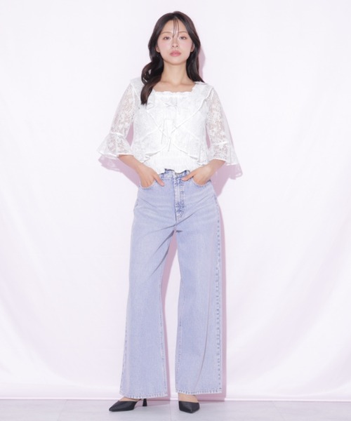 JILL by JILL STUART(ジルバイジルスチュアート)の「シアーブラウスアンサンブル(シャツ/ブラウス・レディース・ホワイト系その他/ブルー/ピンク・FREE)」の13枚目の写真