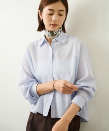 ROPE' | キュプラコットン クロップドシャツブラウス/イージーケア・夏の羽織り・冷房対策(シャツ/ブラウス)