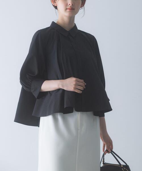 URBAN RESEARCH ROSSO WOMEN(アーバンリサーチ ロッソ)の「ウォッシャブルブライトローンシャツブラウス(シャツ/ブラウス・レディース・ブラック/オフホワイト/ブルー系その他・FREE)」の2枚目の写真