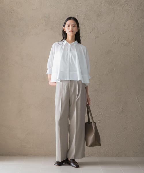 URBAN RESEARCH ROSSO WOMEN(アーバンリサーチ ロッソ)の「ウォッシャブルブライトローンシャツブラウス(シャツ/ブラウス・レディース・ブラック/オフホワイト/ブルー系その他・FREE)」の7枚目の写真