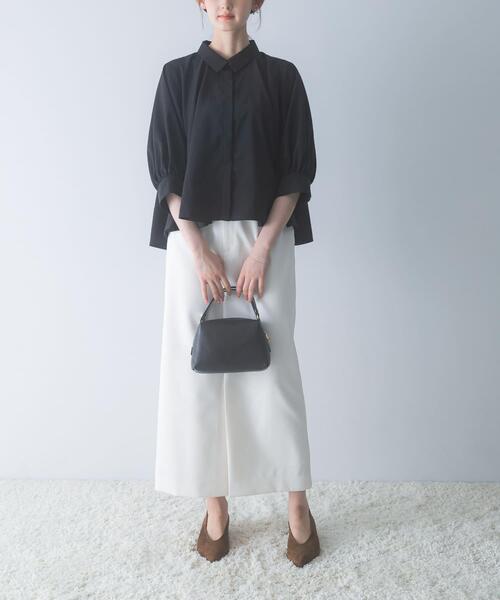 URBAN RESEARCH ROSSO WOMEN(アーバンリサーチ ロッソ)の「ウォッシャブルブライトローンシャツブラウス(シャツ/ブラウス・レディース・ブラック/オフホワイト/ブルー系その他・FREE)」の13枚目の写真