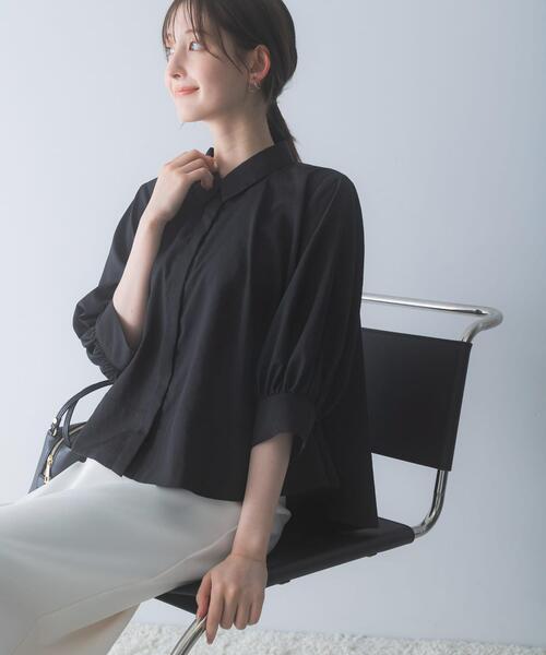 URBAN RESEARCH ROSSO WOMEN(アーバンリサーチ ロッソ)の「ウォッシャブルブライトローンシャツブラウス(シャツ/ブラウス・レディース・ブラック/オフホワイト/ブルー系その他・FREE)」の14枚目の写真