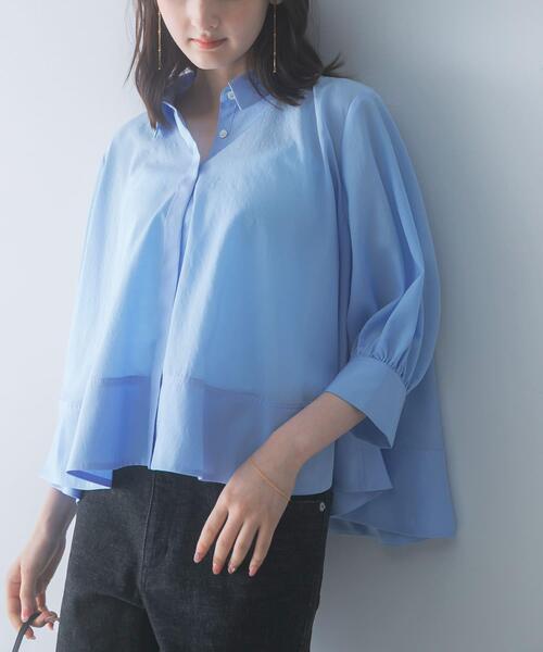 URBAN RESEARCH ROSSO WOMEN(アーバンリサーチ ロッソ)の「ウォッシャブルブライトローンシャツブラウス(シャツ/ブラウス・レディース・ブラック/オフホワイト/ブルー系その他・FREE)」の21枚目の写真
