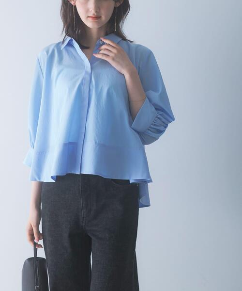 URBAN RESEARCH ROSSO WOMEN(アーバンリサーチ ロッソ)の「ウォッシャブルブライトローンシャツブラウス(シャツ/ブラウス・レディース・ブラック/オフホワイト/ブルー系その他・FREE)」の22枚目の写真
