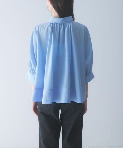 URBAN RESEARCH ROSSO WOMEN(アーバンリサーチ ロッソ)の「ウォッシャブルブライトローンシャツブラウス(シャツ/ブラウス・レディース・ブラック/オフホワイト/ブルー系その他・FREE)」の6枚目の写真