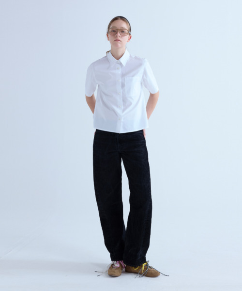 VOYONN（ボヨン）の「コンパクト綿半袖シャツホワイト0178（シャツ/ブラウス・レディース・ホワイト・MEDIUM/LARGE）」の3枚目の写真