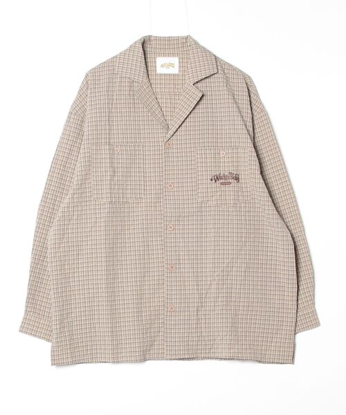 WudgeBoy（ワッジボーイ）の「WB classic check shirt（Tシャツ/カットソー・メンズ・ネイビー/ベージュ系・MEDIUM/LARGE）」の2枚目の写真
