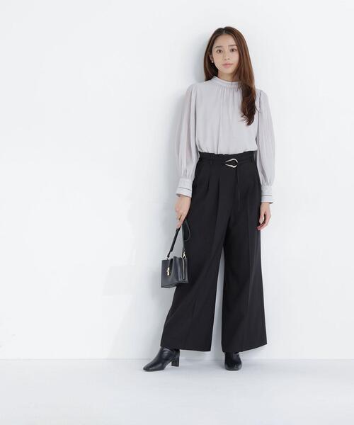 NATURAL BEAUTY BASIC(ナチュラルビューティーベーシック)の「ハシゴレース楊柳ブラウス(シャツ/ブラウス・レディース・グレー/ピンク/オフホワイト・SMALL/MEDIUM)」の7枚目の写真