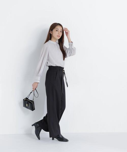NATURAL BEAUTY BASIC(ナチュラルビューティーベーシック)の「ハシゴレース楊柳ブラウス(シャツ/ブラウス・レディース・グレー/ピンク/オフホワイト・SMALL/MEDIUM)」の11枚目の写真