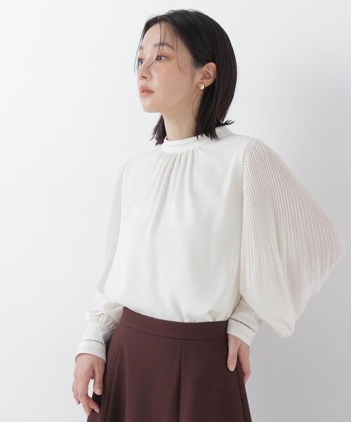 NATURAL BEAUTY BASIC(ナチュラルビューティーベーシック)の「ハシゴレース楊柳ブラウス(シャツ/ブラウス・レディース・グレー/ピンク/オフホワイト・SMALL/MEDIUM)」の15枚目の写真
