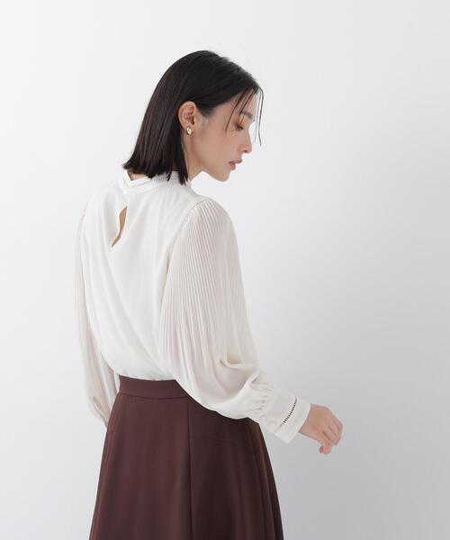 NATURAL BEAUTY BASIC(ナチュラルビューティーベーシック)の「ハシゴレース楊柳ブラウス(シャツ/ブラウス・レディース・グレー/ピンク/オフホワイト・SMALL/MEDIUM)」の19枚目の写真