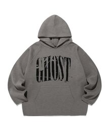 BIG GHOST LOGO KNIT HOODIE_GREY(NG2DFUK611A)
