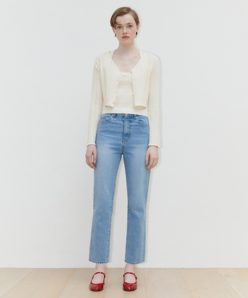 SINOON（シヌーン）の「SCALLOP PUNCHING CARDIGAN (IVORY)（カーディガン/ボレロ・レディース・アイボリー・FREE）」の2枚目の写真