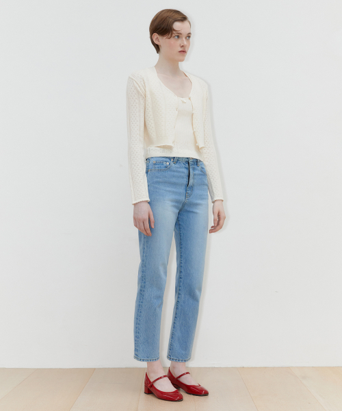 SINOON（シヌーン）の「SCALLOP PUNCHING CARDIGAN (IVORY)（カーディガン/ボレロ・レディース・アイボリー・FREE）」の3枚目の写真