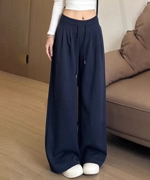 スウェットパンツハイウエストワイドパンツ