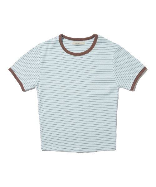 CARGOBROS FOR WOMAN(カーゴブロスフォーウィメン)の「フレンチリンガーストライプ半袖Tシャツ(ソラ)(Tシャツ/カットソー・レディース・その他・FREE)」の1枚目の写真