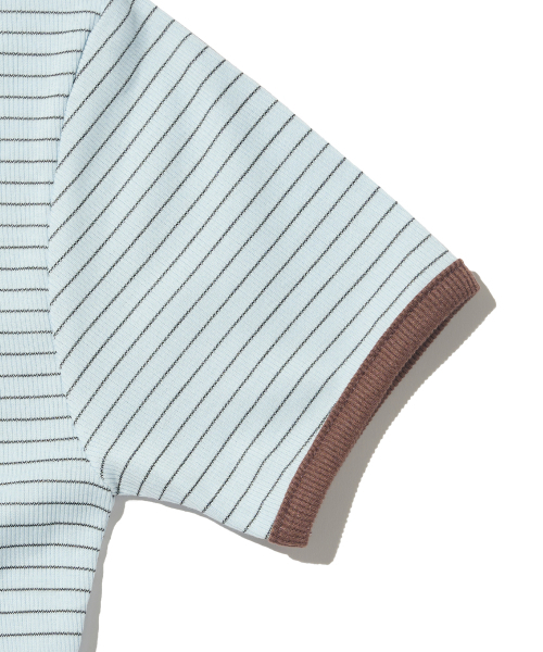 CARGOBROS FOR WOMAN(カーゴブロスフォーウィメン)の「フレンチリンガーストライプ半袖Tシャツ(ソラ)(Tシャツ/カットソー・レディース・その他・FREE)」の4枚目の写真