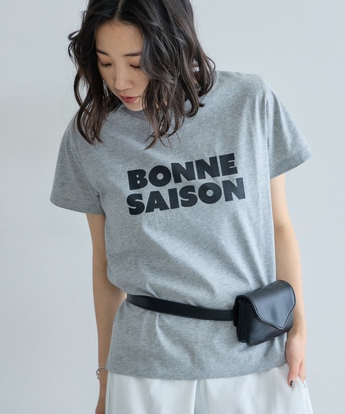 &. NOSTALGIA(アンドドットノスタルジア)の「汗染み防止加工ロゴTシャツ(Tシャツ/カットソー・レディース・オフホワイト/グレー・M)」の4枚目の写真