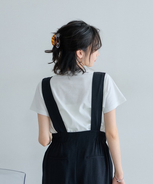 &. NOSTALGIA(アンドドットノスタルジア)の「汗染み防止加工ロゴTシャツ(Tシャツ/カットソー・レディース・オフホワイト/グレー・M)」の11枚目の写真