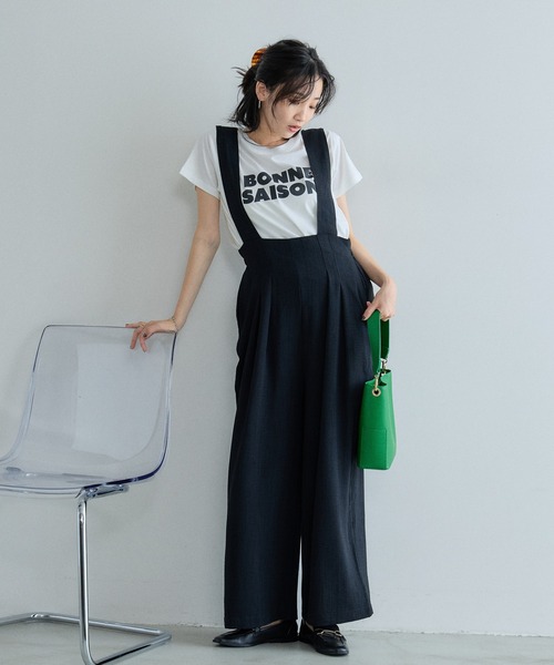 &. NOSTALGIA(アンドドットノスタルジア)の「汗染み防止加工ロゴTシャツ(Tシャツ/カットソー・レディース・オフホワイト/グレー・M)」の15枚目の写真