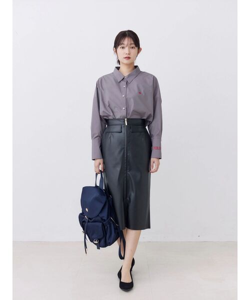POLO BCS（ポロ ビーシーエス）の「【POLOBCS】オーバーシャツ（シャツ/ブラウス・レディース・ブルー/ピンク/ライトブルー/チャコールグレー/オフホワイト・MEDIUM）」の18枚目の写真