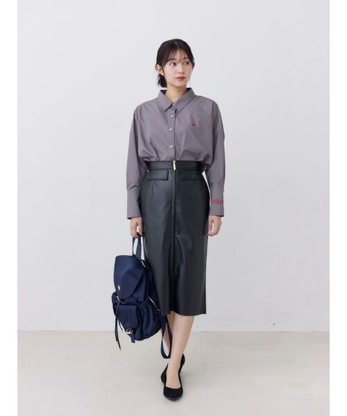 POLO BCS（ポロ ビーシーエス）の「【POLOBCS】オーバーシャツ（シャツ/ブラウス・レディース・ブルー/ピンク/ライトブルー/チャコールグレー/オフホワイト・MEDIUM）」の16枚目の写真