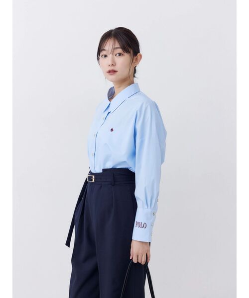 POLO BCS(ポロ ビーシーエス)の「【POLOBCS】オーバーシャツ(シャツ/ブラウス・レディース・ブルー/ピンク/ライトブルー/チャコールグレー/オフホワイト・MEDIUM)」の21枚目の写真