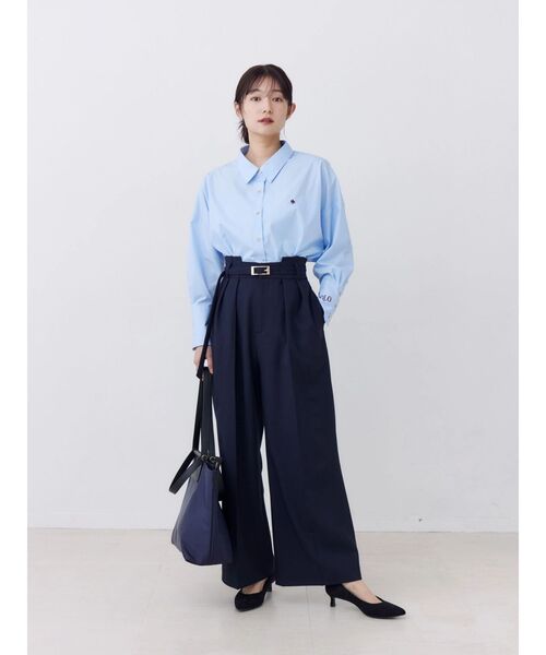 POLO BCS(ポロ ビーシーエス)の「【POLOBCS】オーバーシャツ(シャツ/ブラウス・レディース・ブルー/ピンク/ライトブルー/チャコールグレー/オフホワイト・MEDIUM)」の17枚目の写真