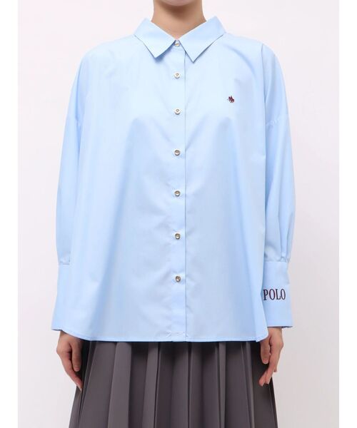 POLO BCS(ポロ ビーシーエス)の「【POLOBCS】オーバーシャツ(シャツ/ブラウス・レディース・ブルー/ピンク/ライトブルー/チャコールグレー/オフホワイト・MEDIUM)」の15枚目の写真
