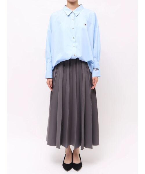 POLO BCS(ポロ ビーシーエス)の「【POLOBCS】オーバーシャツ(シャツ/ブラウス・レディース・ブルー/ピンク/ライトブルー/チャコールグレー/オフホワイト・MEDIUM)」の9枚目の写真