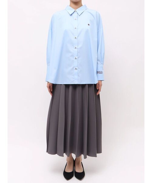 POLO BCS(ポロ ビーシーエス)の「【POLOBCS】オーバーシャツ(シャツ/ブラウス・レディース・ブルー/ピンク/ライトブルー/チャコールグレー/オフホワイト・MEDIUM)」の8枚目の写真