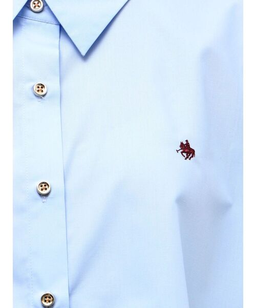 POLO BCS(ポロ ビーシーエス)の「【POLOBCS】オーバーシャツ(シャツ/ブラウス・レディース・ブルー/ピンク/ライトブルー/チャコールグレー/オフホワイト・MEDIUM)」の6枚目の写真