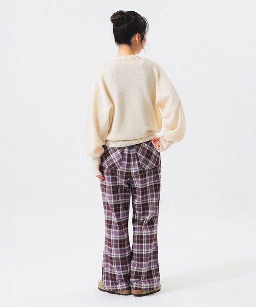 BEAMS BOY(ビームスボーイ)の「モヘヤ ミックス Vネック ニット(ニット/セーター・レディース・ブラウン/オフホワイト/トップグレー・1/0/2)」の6枚目の写真