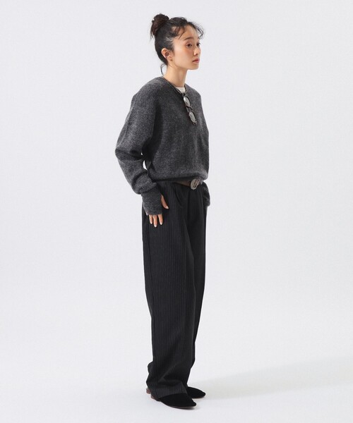 BEAMS BOY(ビームスボーイ)の「モヘヤ ミックス Vネック ニット(ニット/セーター・レディース・ブラウン/オフホワイト/トップグレー・1/0/2)」の9枚目の写真