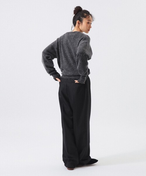 BEAMS BOY(ビームスボーイ)の「モヘヤ ミックス Vネック ニット(ニット/セーター・レディース・ブラウン/オフホワイト/トップグレー・1/0/2)」の10枚目の写真
