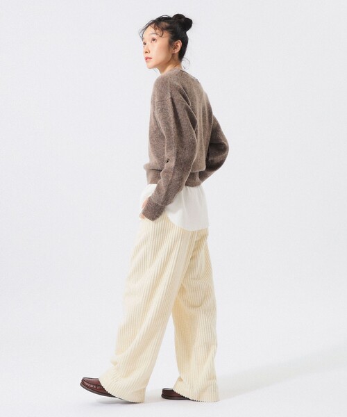 BEAMS BOY(ビームスボーイ)の「モヘヤ ミックス Vネック ニット(ニット/セーター・レディース・ブラウン/オフホワイト/トップグレー・1/0/2)」の13枚目の写真
