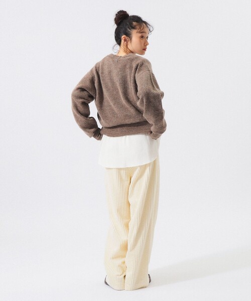 BEAMS BOY(ビームスボーイ)の「モヘヤ ミックス Vネック ニット(ニット/セーター・レディース・ブラウン/オフホワイト/トップグレー・1/0/2)」の14枚目の写真