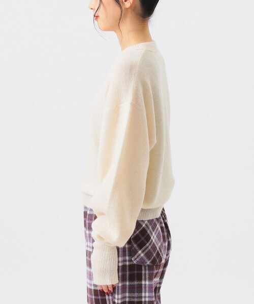 BEAMS BOY(ビームスボーイ)の「モヘヤ ミックス Vネック ニット(ニット/セーター・レディース・ブラウン/オフホワイト/トップグレー・1/0/2)」の17枚目の写真