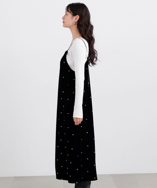 N.（N. Natural Beauty Basic）（エヌエヌナチュラルビューティーベーシック）の「ベロアドット刺繍キャミワンピ（ワンピース・レディース・ブラウン系その他/ブラック系その他2・ﾌﾘ-）」の22枚目の写真