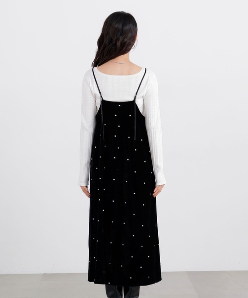 N.（N. Natural Beauty Basic）（エヌエヌナチュラルビューティーベーシック）の「ベロアドット刺繍キャミワンピ（ワンピース・レディース・ブラウン系その他/ブラック系その他2・ﾌﾘ-）」の15枚目の写真