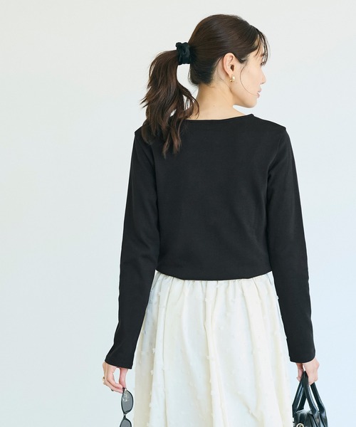 coca(coca)(コカ)の「シルキースムースUネックTシャツ(Tシャツ/カットソー・レディース・ホワイト/ブラック/グレー・L/M/S)」の11枚目の写真