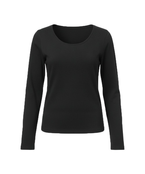 coca(coca)(コカ)の「シルキースムースUネックTシャツ(Tシャツ/カットソー・レディース・ホワイト/ブラック/グレー・L/M/S)」の19枚目の写真