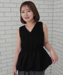 Fringe jacquard blouse/フリンジジャガードブラウス