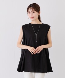 綿ボイルノースリチュニック