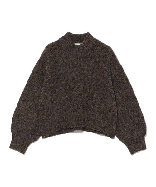 BEAMS HEART(ビームスハート)の「ミックスシャギー ハイネック ニット プルオーバー(ニット/セーター・レディース・ホワイト系その他7/ブラウン・FREE)」の2枚目の写真