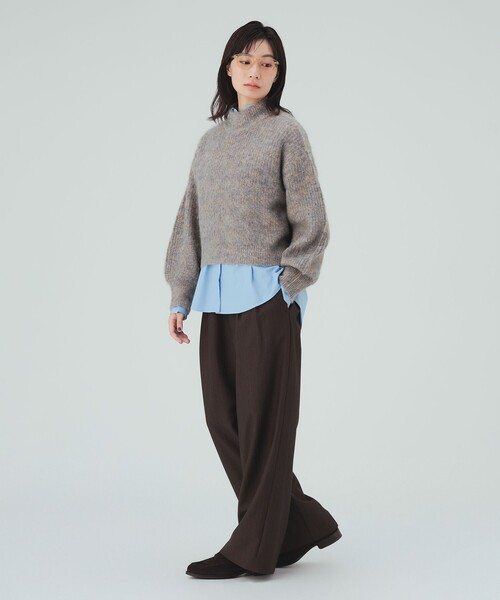 BEAMS HEART(ビームスハート)の「ミックスシャギー ハイネック ニット プルオーバー(ニット/セーター・レディース・ホワイト系その他7/ブラウン・FREE)」の5枚目の写真